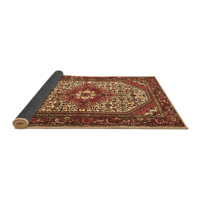 Sideview of Medallion Brown Traditional Rug, tr4486brn