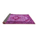 Sideview of Medallion Purple Traditional Rug, tr4486pur