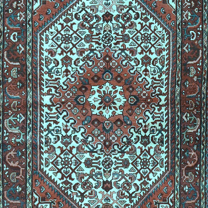 Medallion Light Blue Traditional Rug, tr4486lblu