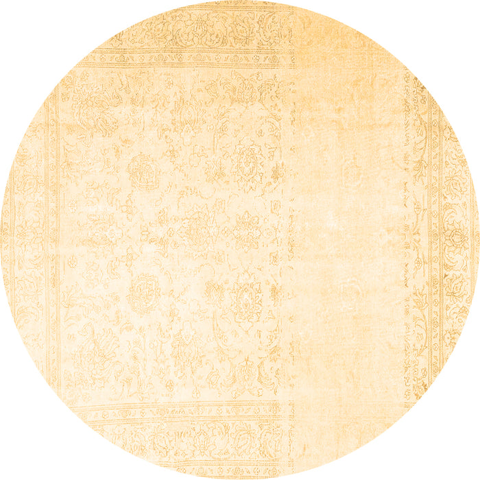 Round Machine Washable Persian Brown Traditional Rug, wshtr4487brn