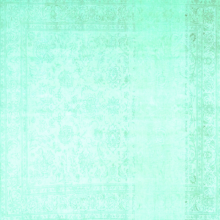 Square Persian Turquoise Traditional Rug, tr4487turq