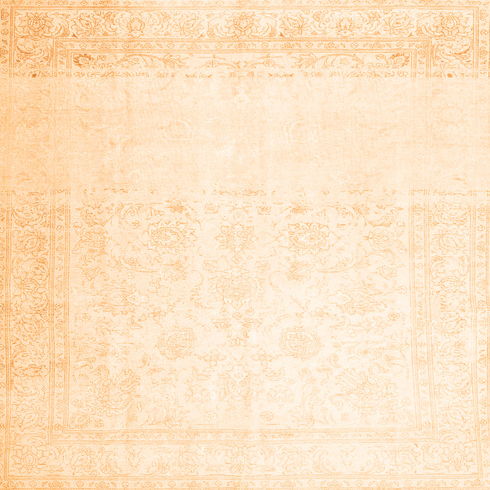 Serging Thickness of Persian Orange Traditional Rug, tr4487org