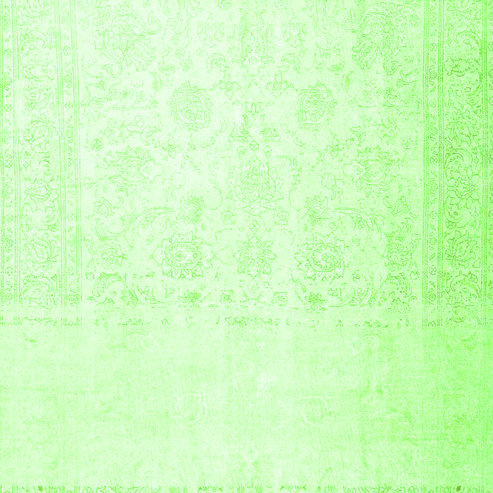 Serging Thickness of Machine Washable Persian Green Traditional Area Rugs, wshtr4487grn