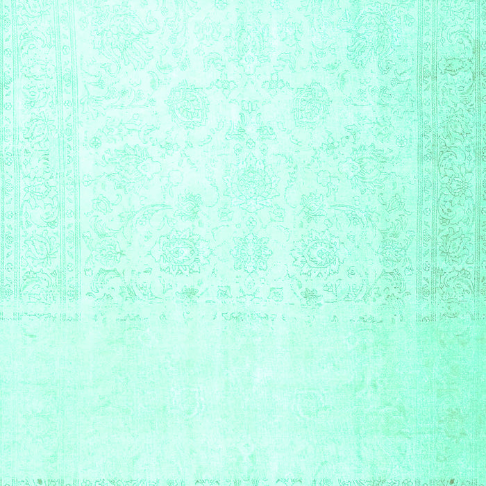 Machine Washable Persian Turquoise Traditional Area Rugs, wshtr4487turq
