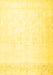 Machine Washable Persian Yellow Traditional Rug, wshtr4487yw