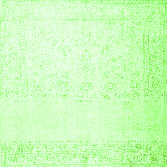 Serging Thickness of Persian Green Traditional Rug, tr4487grn