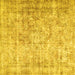 Square Machine Washable Persian Yellow Traditional Rug, wshtr4488yw