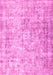 Machine Washable Persian Pink Traditional Rug, wshtr4488pnk