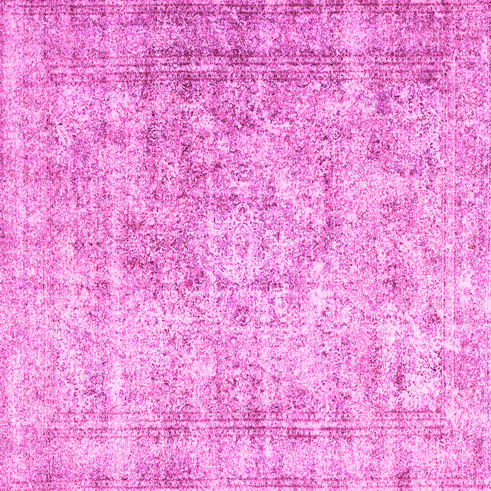 Square Machine Washable Persian Pink Traditional Rug, wshtr4488pnk