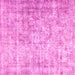 Square Machine Washable Persian Pink Traditional Rug, wshtr4488pnk