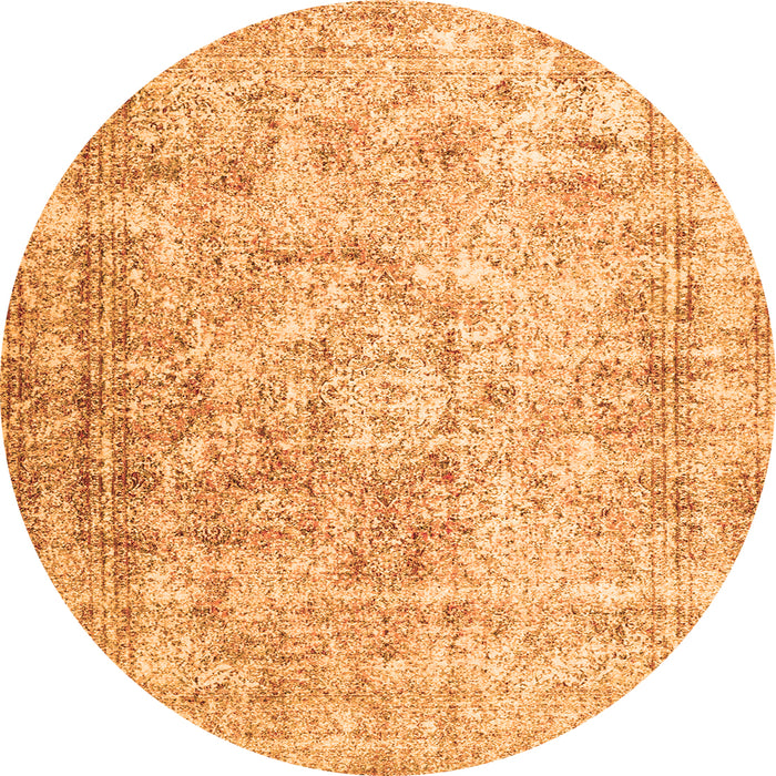 Square Persian Orange Traditional Rug, tr4488org