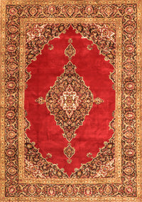 Medallion Orange Traditional Rug, tr4489org