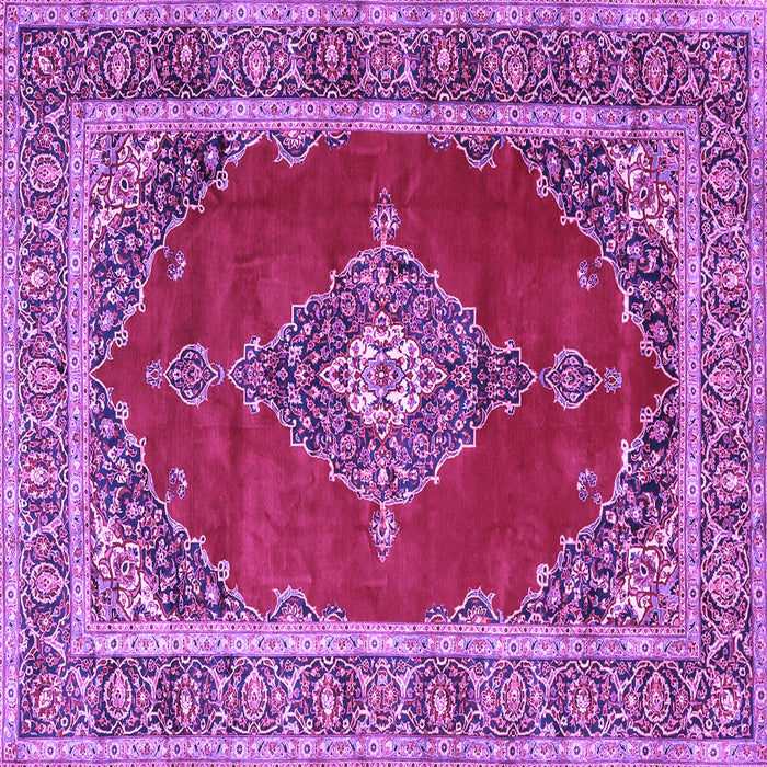 Square Medallion Purple Traditional Rug, tr4489pur