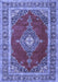 Medallion Blue Traditional Rug, tr4489blu