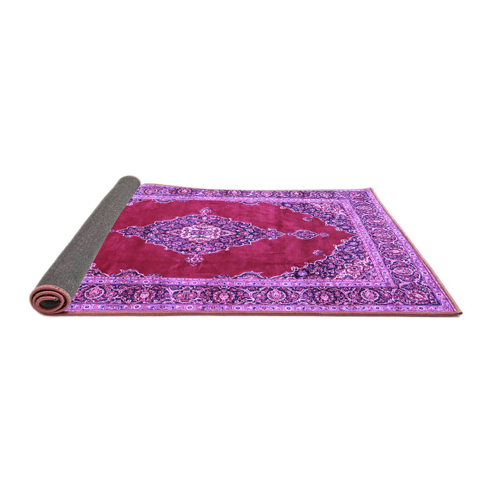 Sideview of Medallion Purple Traditional Rug, tr4489pur