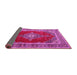 Sideview of Medallion Pink Traditional Rug, tr4489pnk