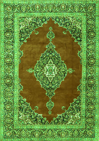 Medallion Green Traditional Rug, tr4489grn