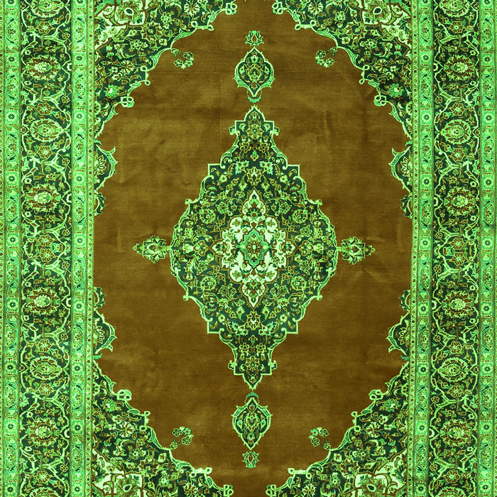 Medallion Green Traditional Rug, tr4489grn