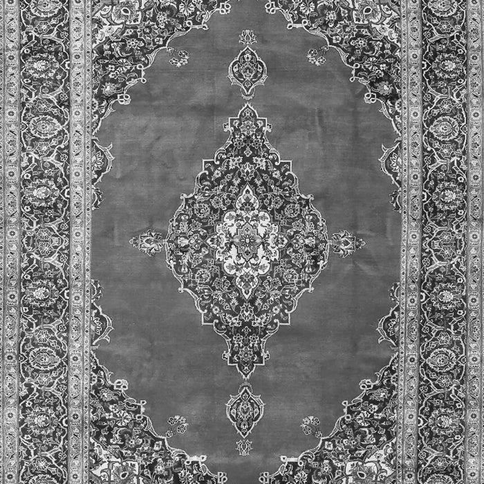Serging Thickness of Machine Washable Medallion Gray Traditional Rug, wshtr4489gry