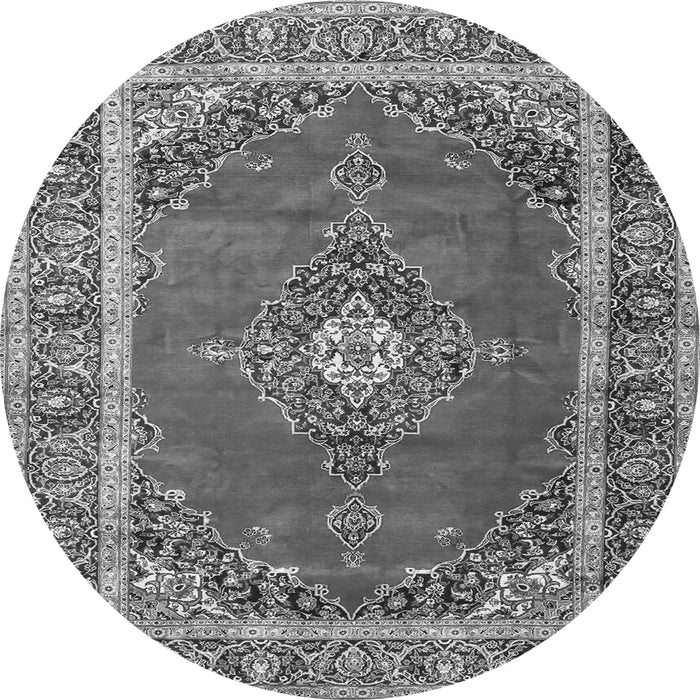 Square Medallion Gray Traditional Rug, tr4489gry