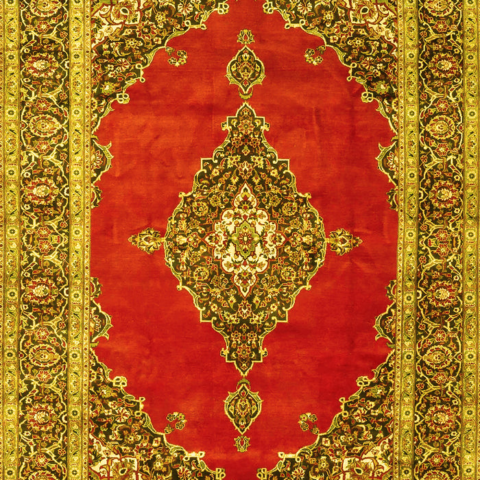 Medallion Yellow Traditional Rug, tr4489yw