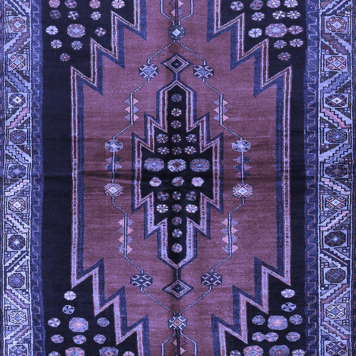 Machine Washable Persian Blue Traditional Rug, wshtr448blu