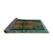 Sideview of Persian Turquoise Traditional Rug, tr448turq