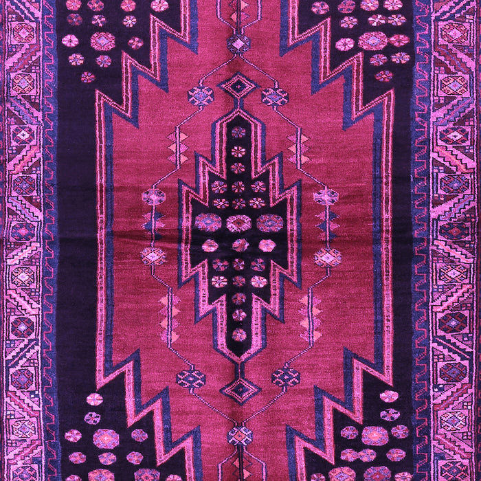 Machine Washable Persian Purple Traditional Area Rugs, wshtr448pur