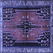 Square Persian Blue Traditional Rug, tr448blu