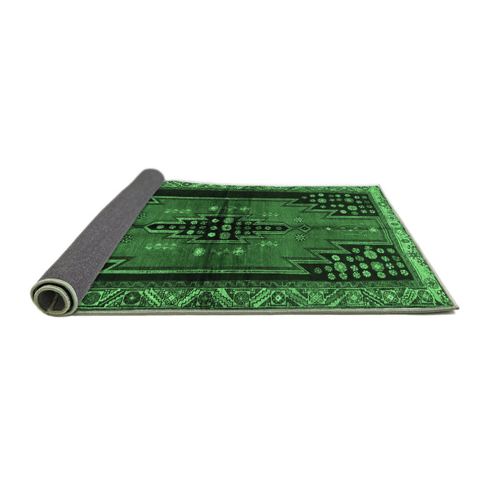 Sideview of Persian Emerald Green Traditional Rug, tr448emgrn