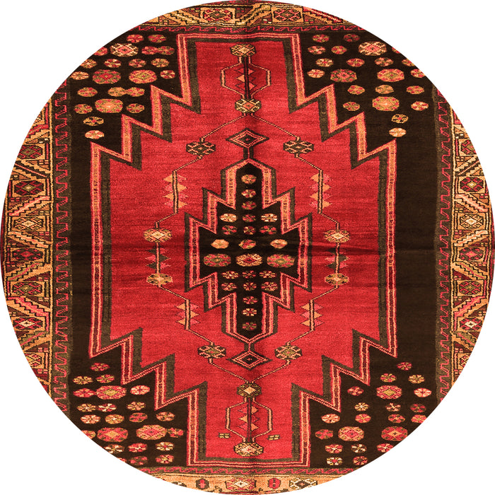 Square Persian Orange Traditional Rug, tr448org