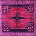Square Persian Pink Traditional Rug, tr448pnk