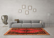 Machine Washable Persian Orange Traditional Area Rugs in a Living Room, wshtr448org