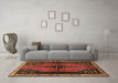 Machine Washable Persian Brown Traditional Rug in a Living Room,, wshtr448brn