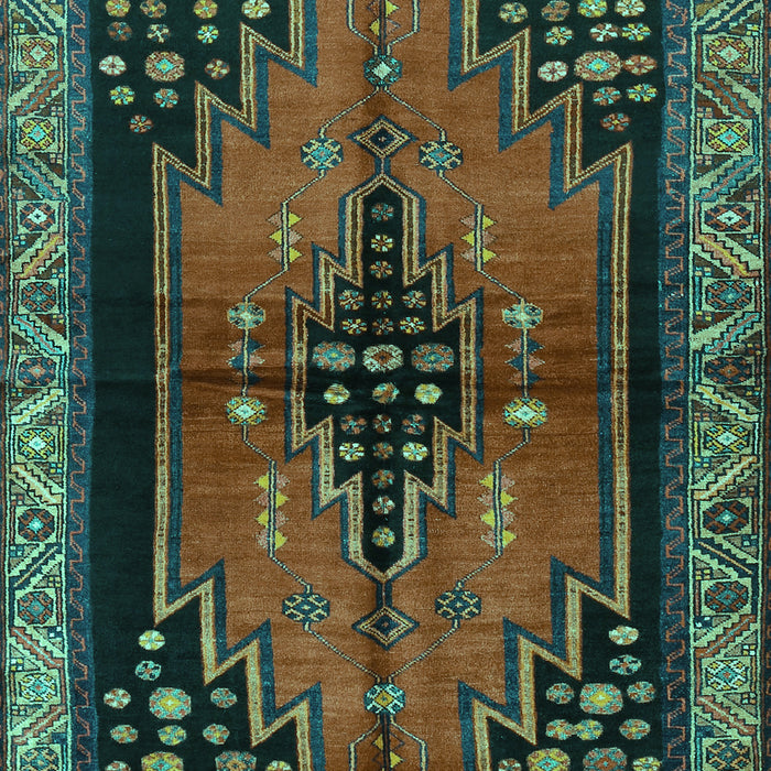 Machine Washable Persian Turquoise Traditional Area Rugs, wshtr448turq