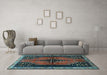 Machine Washable Persian Light Blue Traditional Rug in a Living Room, wshtr448lblu