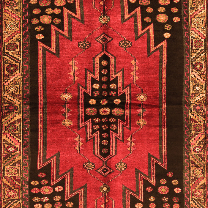 Serging Thickness of Machine Washable Persian Orange Traditional Area Rugs, wshtr448org
