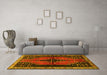 Machine Washable Persian Yellow Traditional Rug in a Living Room, wshtr448yw