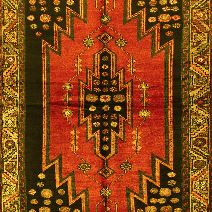 Machine Washable Persian Yellow Traditional Rug, wshtr448yw