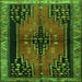 Serging Thickness of Persian Green Traditional Rug, tr448grn