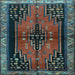 Square Persian Light Blue Traditional Rug, tr448lblu