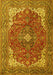 Medallion Yellow Traditional Rug, tr4490yw