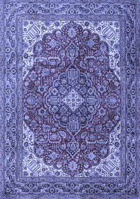 Medallion Blue Traditional Rug, tr4490blu