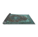 Sideview of Medallion Light Blue Traditional Rug, tr4490lblu