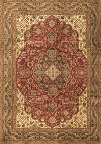 Medallion Brown Traditional Rug, tr4490brn