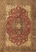 Medallion Brown Traditional Rug, tr4490brn