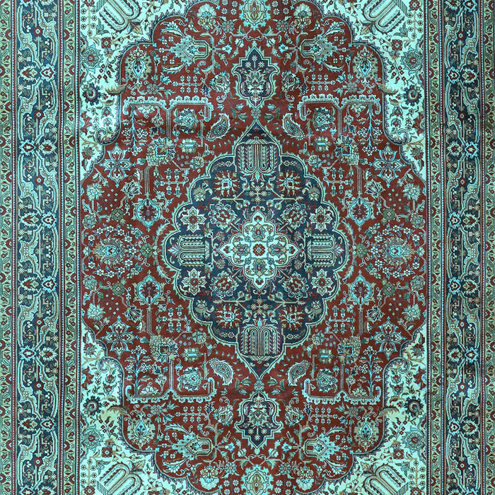 Medallion Light Blue Traditional Rug, tr4490lblu