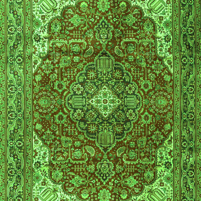 Medallion Green Traditional Rug, tr4490grn