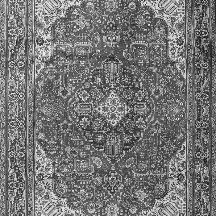 Serging Thickness of Machine Washable Medallion Gray Traditional Rug, wshtr4490gry