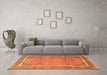 Machine Washable Persian Orange Traditional Area Rugs in a Living Room, wshtr4491org